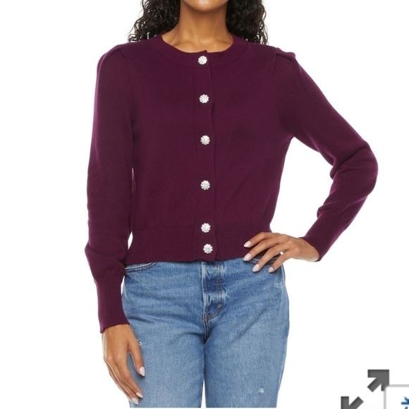 𝅺Ryegrass Round Neck Long Sleeve Cardigan Sweater - Picture 1 of 15